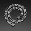 14mm Full Zirconium Cuban Chain Men's Hip Hop Cuban Necklace Bracelet Jewelry