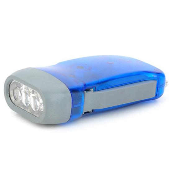 3 LEDs Hand Pressing Flashlight Traveling Torch Light Manual Generator Lamp Gift