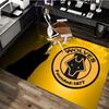 Wolverhampton Wanderers FC Sunset Howling Wolf Crest Area Rug Premier League Football Floor Carpet Sports Fan Living Room Bedroom Decor Mat
