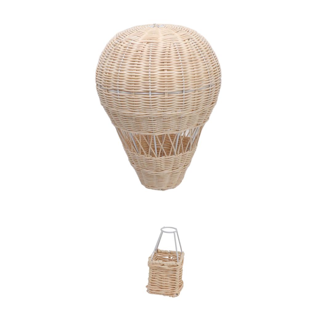 Woven Hot Air Balloon Handcrafted Exquisite Details Rattan Weaving Decoration for Kids Room Party Photo Prop