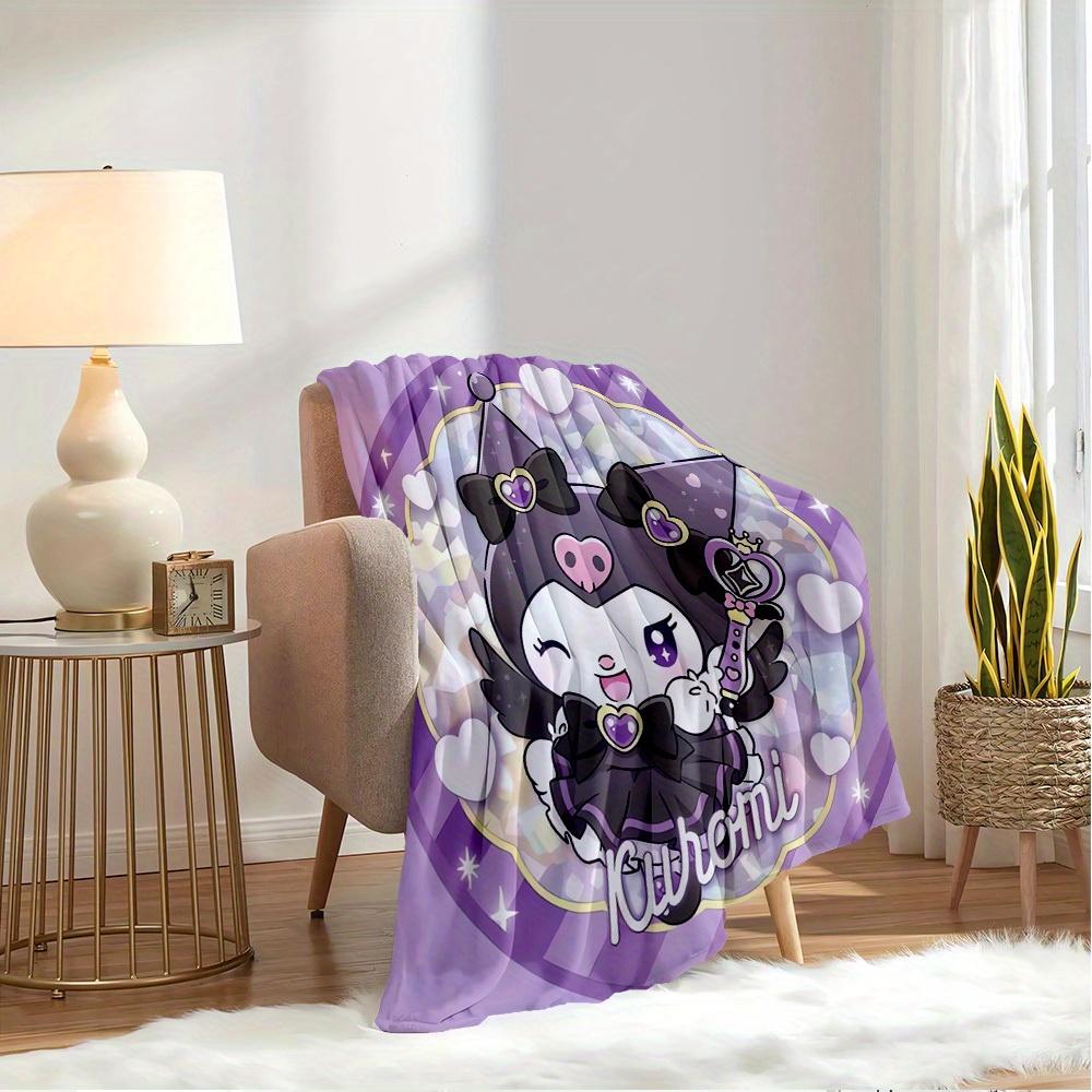 1pc Kuromi Cute Character Home Decor Blanket - Seasonal Universal Cozy Washable Gift for All Ages, Perfect for All Families, Available In Mu