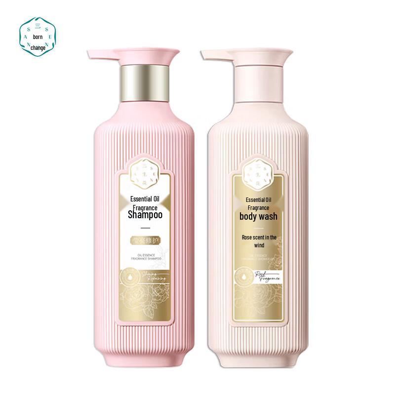 

Sansheng Flower Rose Essential Oil Shampoo & Shower Gel Set