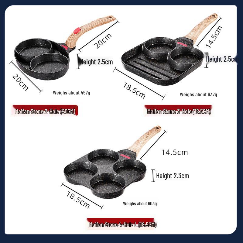 Maifan Stone Non-stick Multi-Hole Breakfast Frying Pan