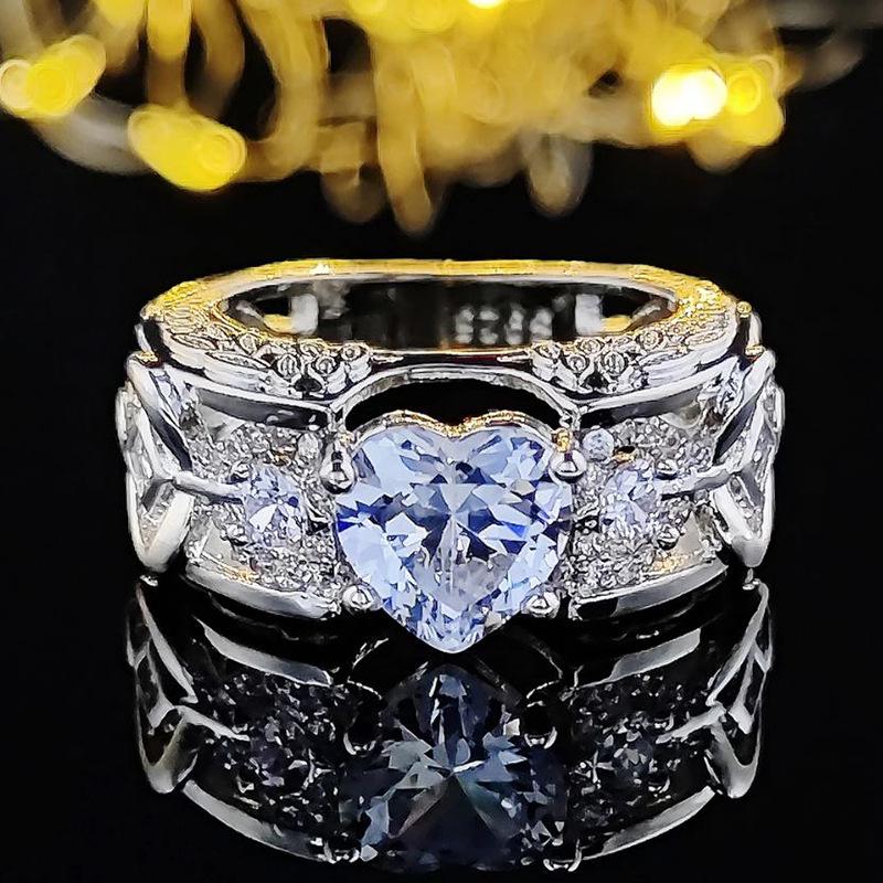 

Men s Fashion Korean Heart Ring - Hot Seller Size 7 белый