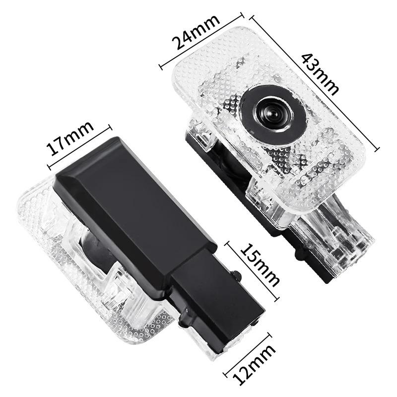 2Pcs Car LED Door Welcome Light For Volvo V40 V60 V90 XC40 XC60 XC90 S60 S90 Projector Logo Ghost Shadow Light Auto Accessories