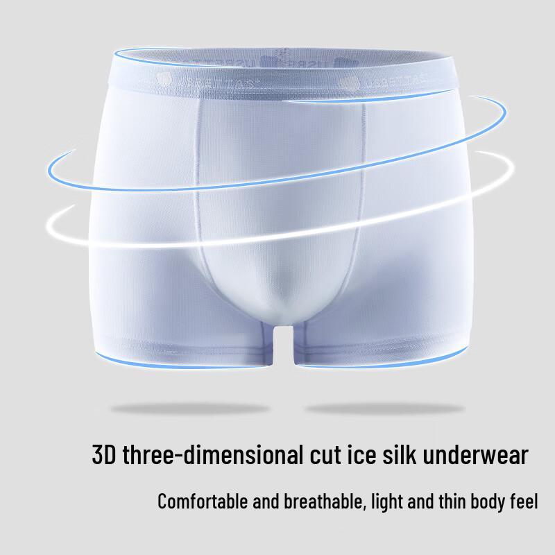 Beitaishi Boys' Ice Silk Seamless Boxer Briefs