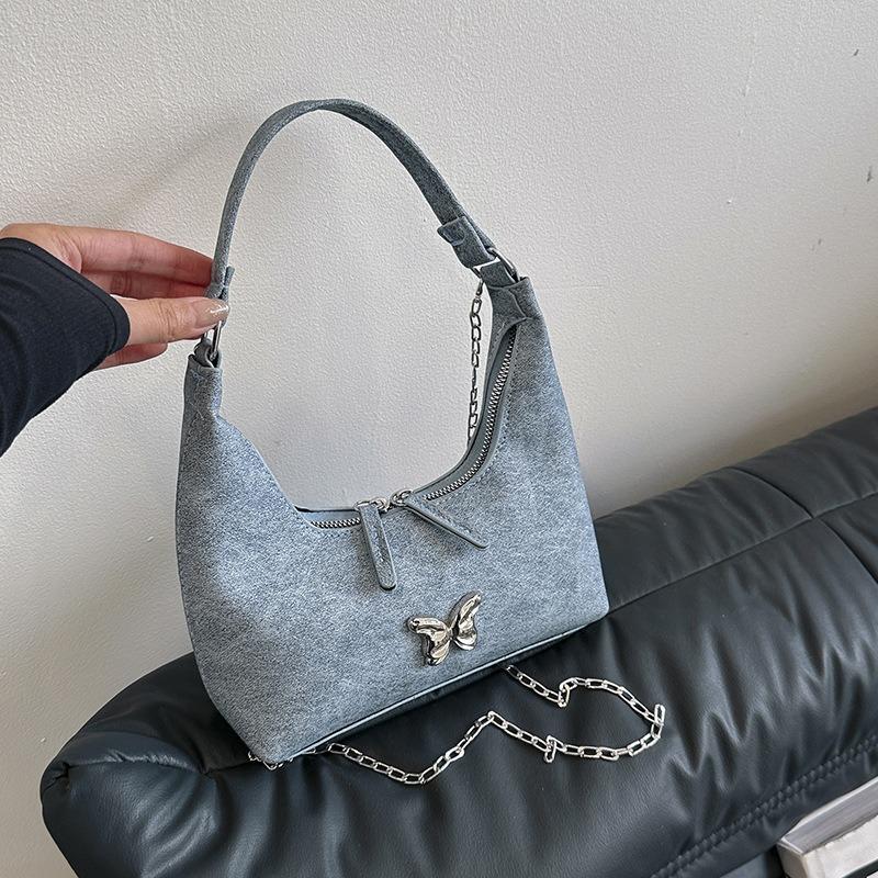 

Модная сумка в корейском стиле, новинка весны 2024, универсальная сумка для Instagram на одно плечо, сумка для подмышек, сумка для пельменей для женщин светло-синий