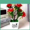 Artificial Rose Plant Decor With Plastic Construction For Home And Office Beautification