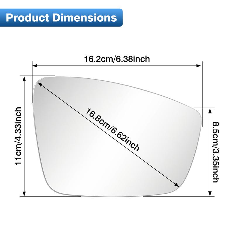 Side Heated Wing Mirror Glass Rearview Mirror Lens For Volkswagen Passat Beetle 2012-2015 Jetta 2011-2018 Left Hand Driver