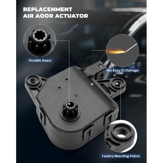 LUJUNTEC Blend Door Actuator Replaces 604-003 Replacement For 2001-2008 for Chrysler 2001-2007 for Dodge, Air Door Actuator, HVAC Blend Control