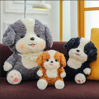 Cute Pet Side Herding Dog Plush Doll Cute Sitting Puppy Big Throw Pillow Children Play With Pet Dog Doll