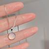 Fairy Women Clavicle Chain Elegant White Chalcedony Pendant Necklace for Teen Girls Women Daily Outfits