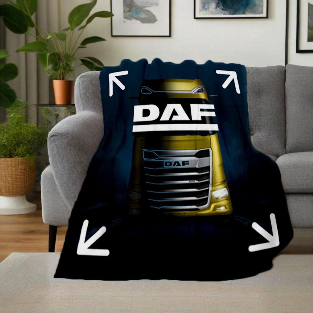 DAF Trucks Front View PosterBlanket Flannel Throw Blanket for Sofa, Bed, Travel, Camping, Office, Couch, Chair, And Bed Gift for Christmas C