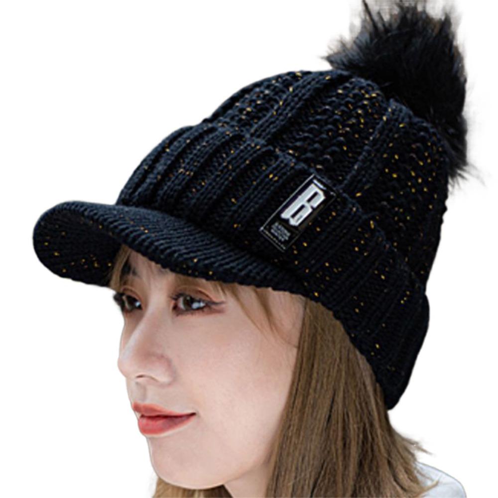 

Windproof Knitted Hat Keep Warm Warm Visor Hat Fashion Winter Cap Women