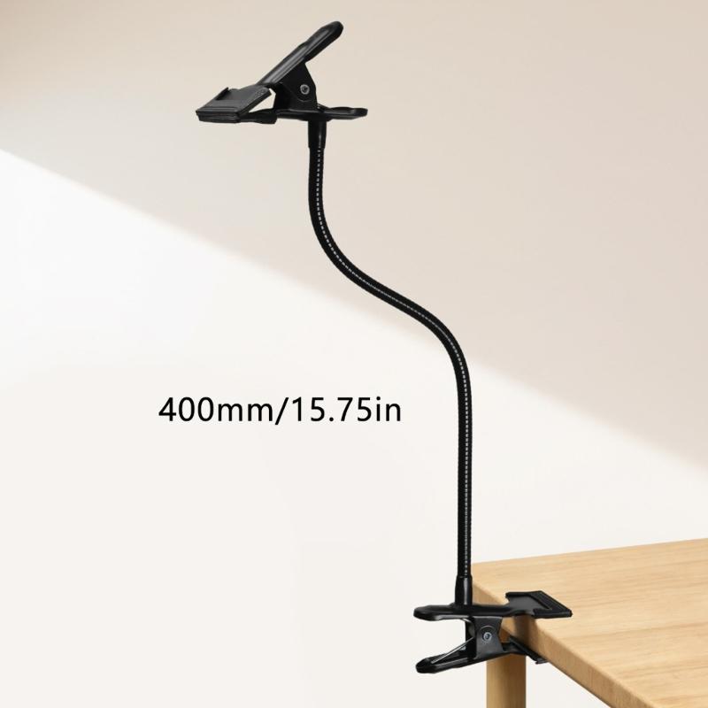 Flexible Metal Hose with Plastic Clamp and AntiSlip Pad Stand for Securely Mounting Microphones Hair Dryers Small Fan