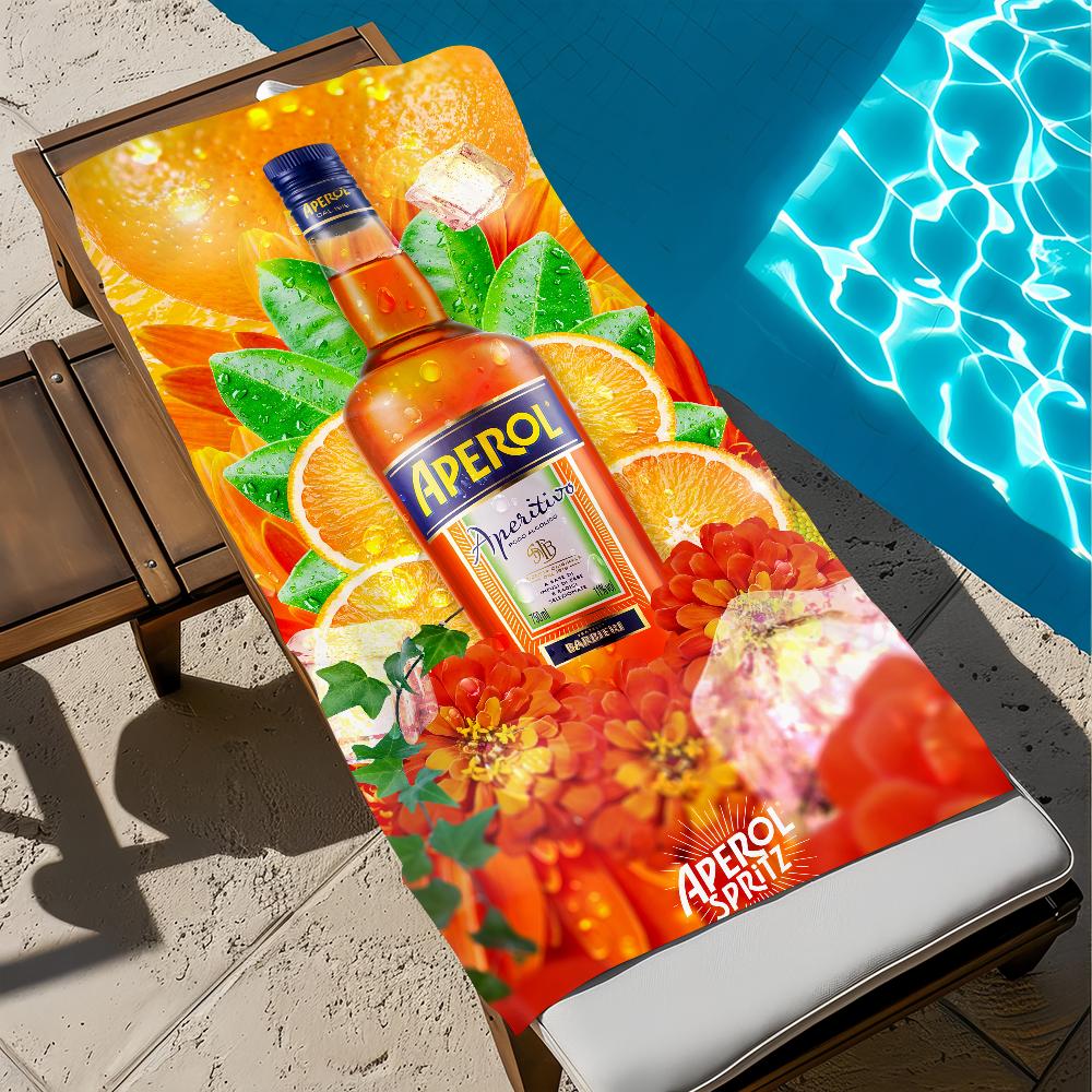 Arte arancione A-AperolS Asciugamano da Spiaggia Asciugatura Rapida Morbido Asciugamani da Piscina Regalo per S-Spritzs-S Viaggio Palestra Doccia Campeggio sport