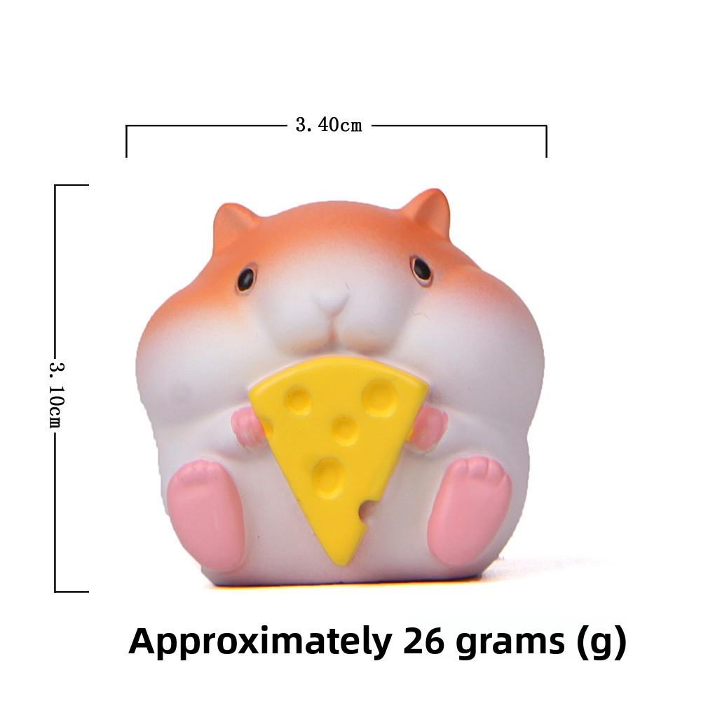 Resin Cartoon Hamster Figurine With Foodthemed Design For Gift Giving And Home Decor