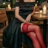 Stylish Retro Lace Long Stockings Silicone Anti Slip Knee High Socks Silky Mesh Transparent Sexy Underwear Women'S Thigh Hosiery