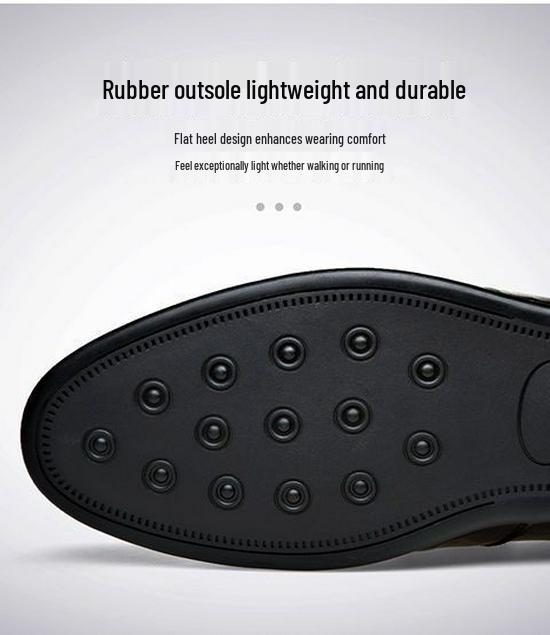 2025 Men's Summer Leather Slip-On Loafers: Soft, Breathable, Deodorant, Low-Cut Shoes for Business & Casual Wear