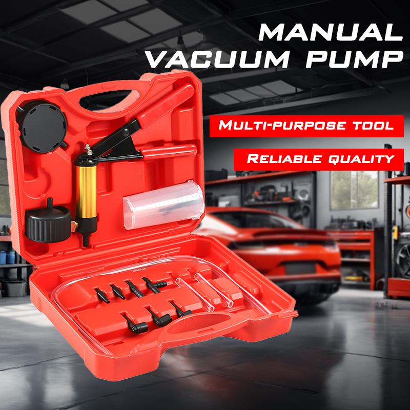 Hand Held Vacuum Pump Brake Bleeder Set Clutch Fluid Bleed Tester Tool Kit Oil Change Power Steering Fluid Bleeding Tool Kit