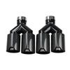 Universal Dual Y-Type Carbon Fiber Black Stainless Steel Exhaust Muffler for BMW