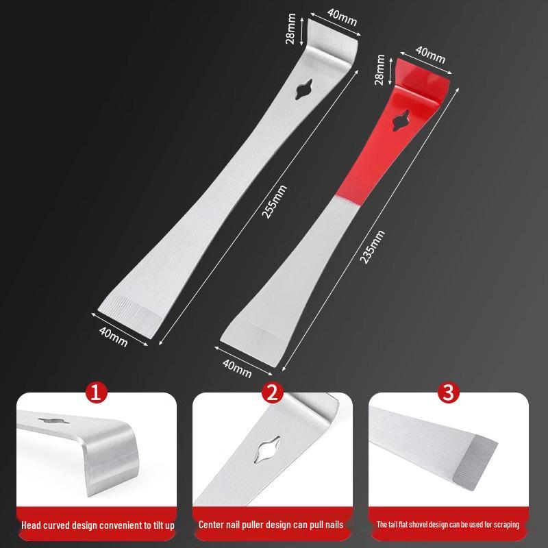 Multifunktionales Brecheisen & Schaber aus Edelstahl: Werkzeug mit hoher Härte für Holzbearbeitung und Imkerei mit Meißel-, Hebel- und Schabefunktionen.