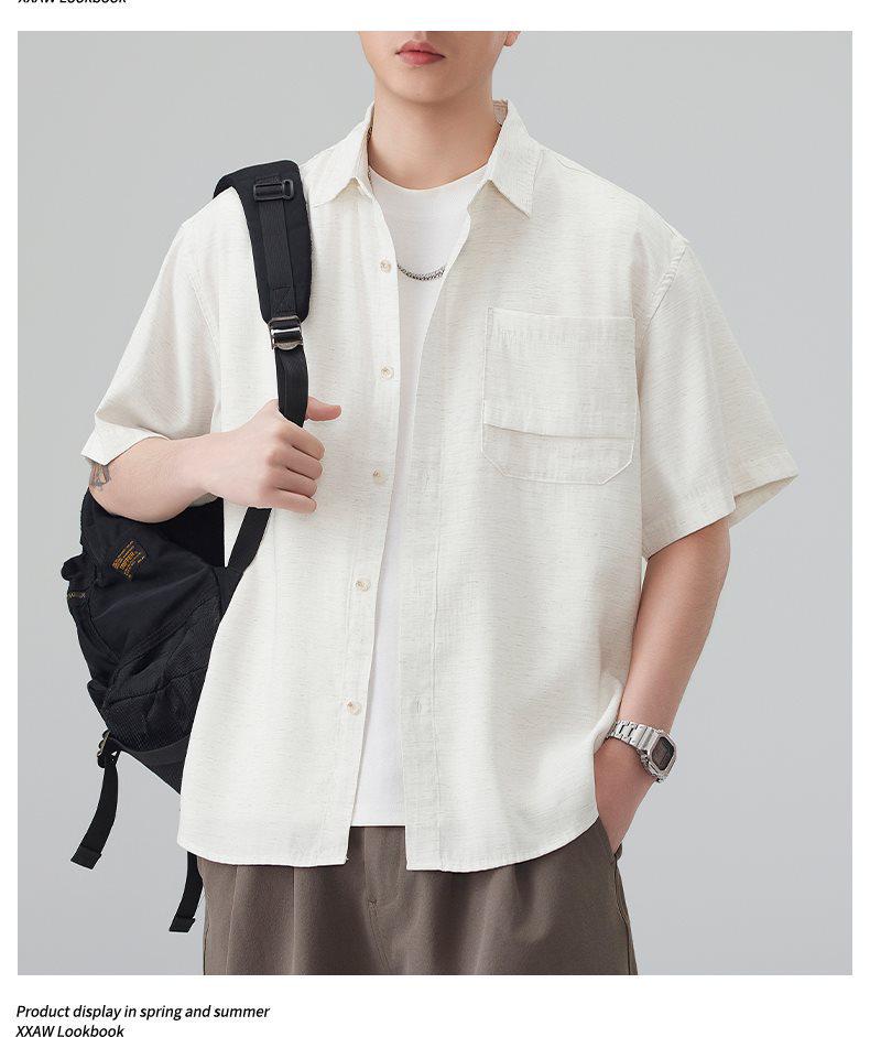 Men's 2026 Trendy Japanese Style Retro Loose Short Sleeve Polo Shirt