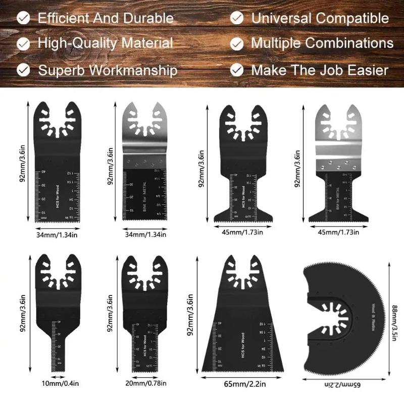 Schnellwechsel-Multitool-Zubehör Universell Dünnes Metall Holzschneiden Multifunktionale Schneidklingen Holz- und Metallschneiden