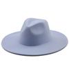 Men and Women Couple Flat-brimmed Big-eave Hat Autumn and Winter Wool Top Hat Jazz Gentleman's Hat