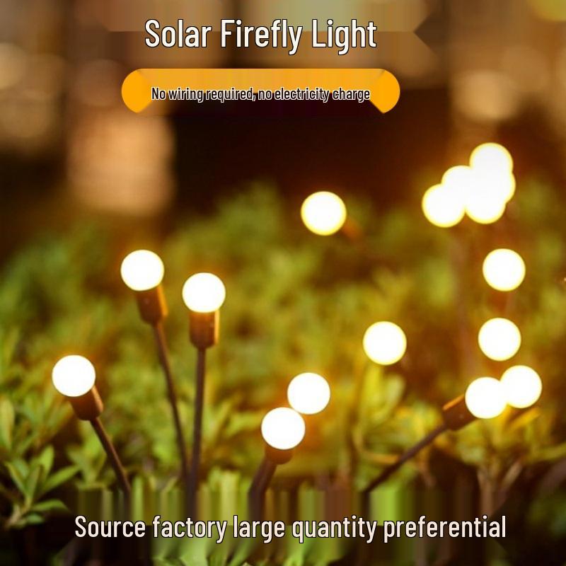 LED Solar Firefly Garden Stake Lights for Outdoor Decoration