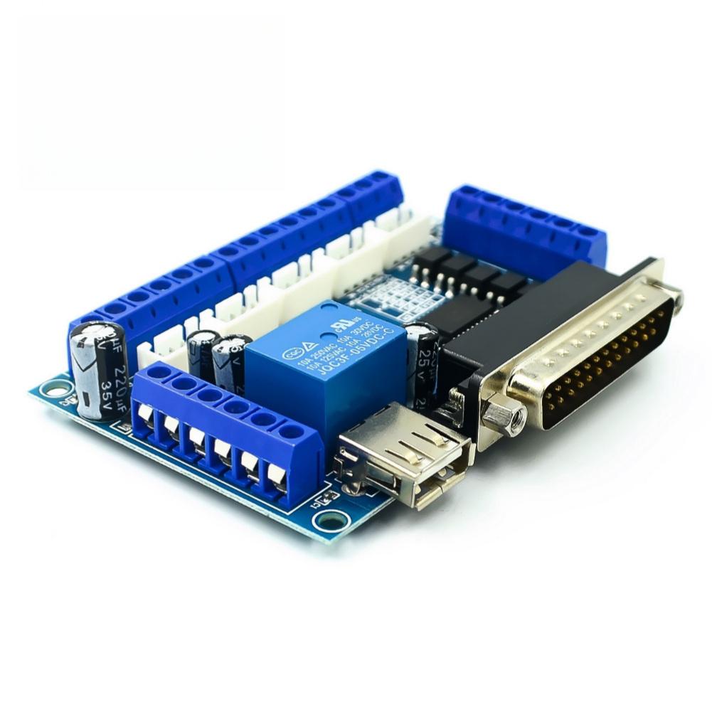 1pc Engraving Machine CNC 5 Direction Stepper Motor Driver Interface Board With Data Cable For Industrial Use