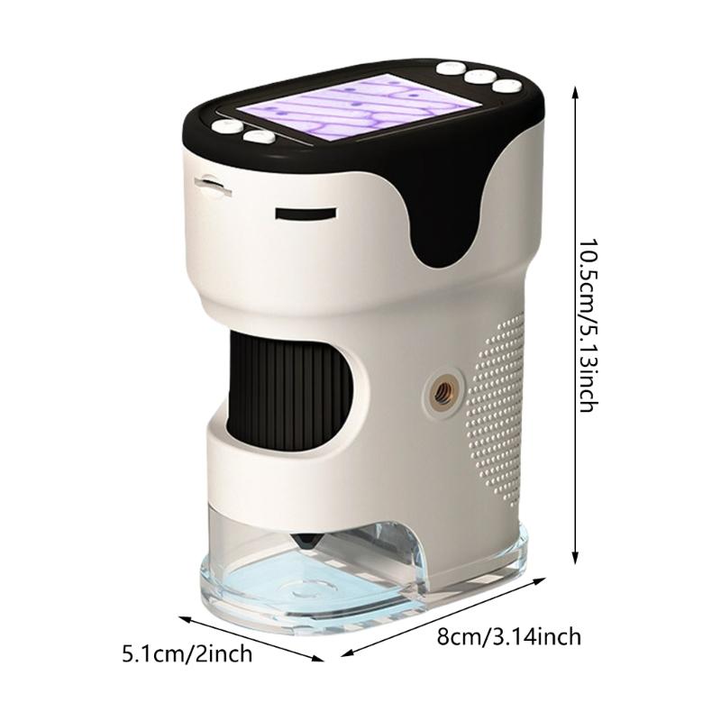 Portable LED Light Microscope Featuring Large Screen & 32G Memory Compact Handheld Microscope for Students & researcher