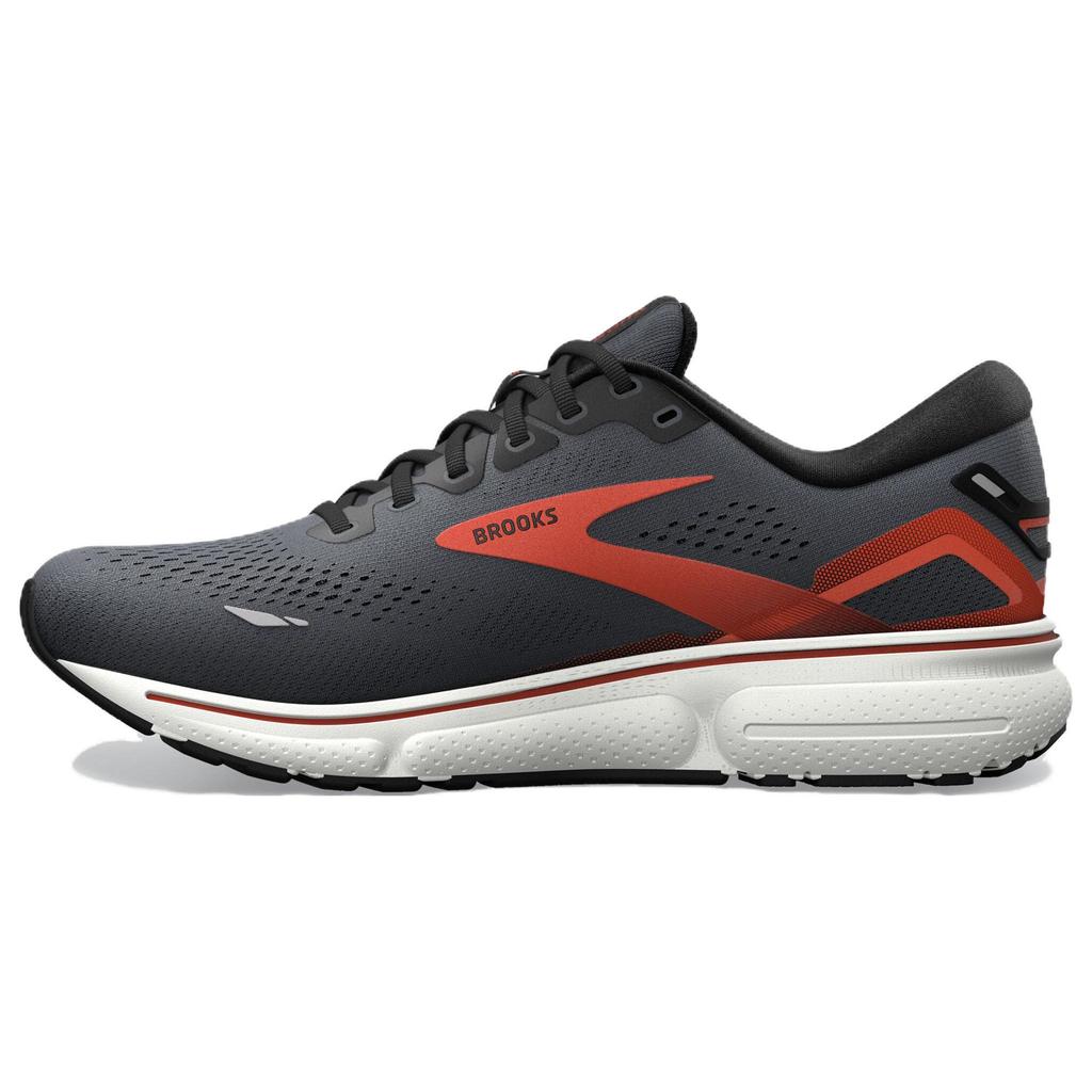 Brooks Ghost 15 Running Shoes Comfortable Non-Slip Low-Top Men sneaker Black Orange 110393-1D-024