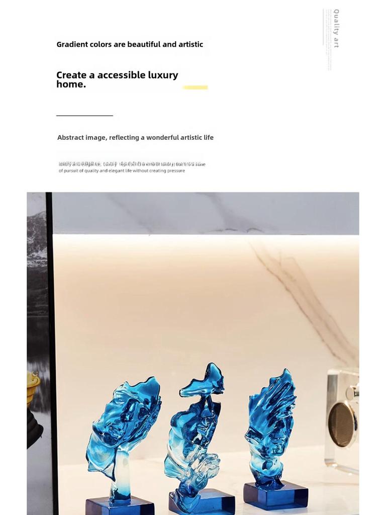 Modern Abstract Wine & TV Cabinet Decoration - Light Luxury for Living Room, Porch, or Office - Free Shipping