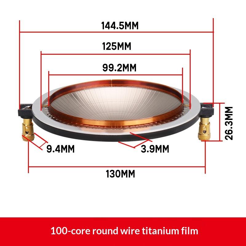 1Pc Titanium Film Tweeter Voice Coil Membrane Diy Parts 34.4 44.4 51.3 72.2 74.5Mm Core Treble Speaker Repair Accessories Black