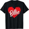 I Love Billie Heart Personalized Name Billie T-Shirt
