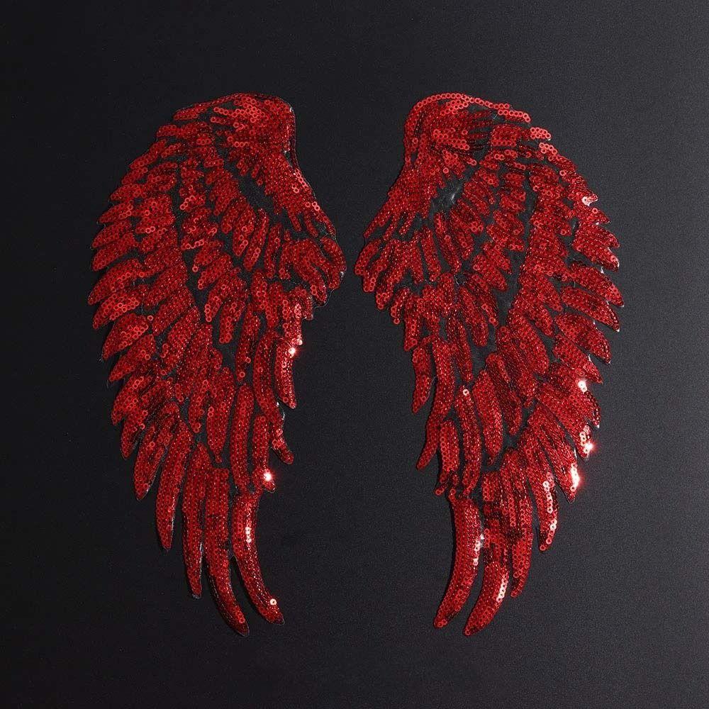 Dreamy Feather Wings Rainbow Embroidered Badges Clothing Accessories Sequin Patches