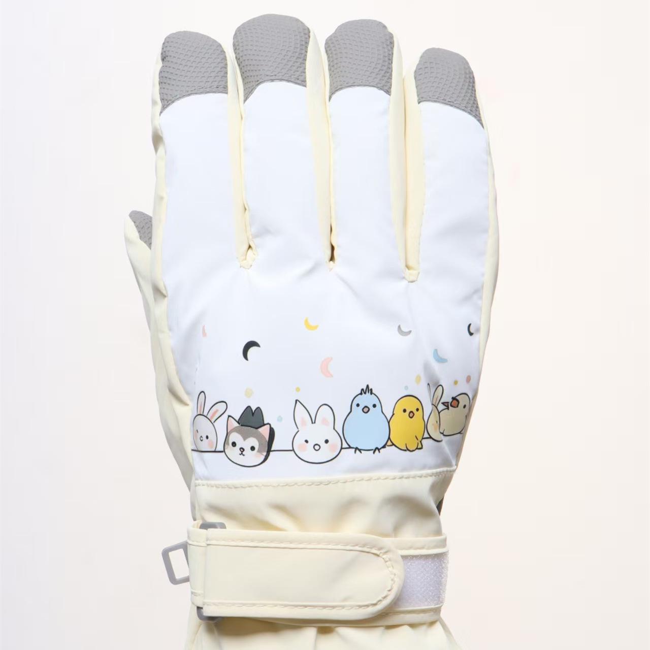 

Unisex Winter Ski Gloves: Thick, Fleece-Lined, Windproof & Coldproof for Cycling & Snow Season One Size світло-жовтого кольору