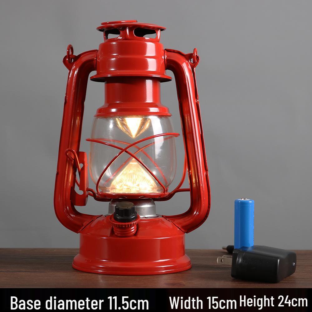 Retro Nostalgic Multi-Color Kerosene Horse Lamp - Portable Outdoor Camping & Decorative Lamp