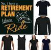 26 MOTORBIKE T-SHIRT Mens Retirement Plan Funny Motorcycle Biker Bike Helmet Unisex T-Shirt