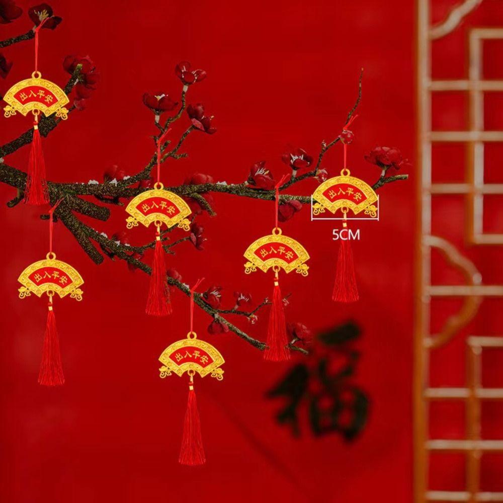 6pcs/10pcs Waterproof Potted Plant Year of the Dragon Spring Festival Hanging Pendant  Lucky Mascot