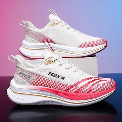 Couple Running Shoes Trendy Summer Breathable Mesh Shoes Male Teenager Junior High School Students Lightweight Rebound Running Shoes