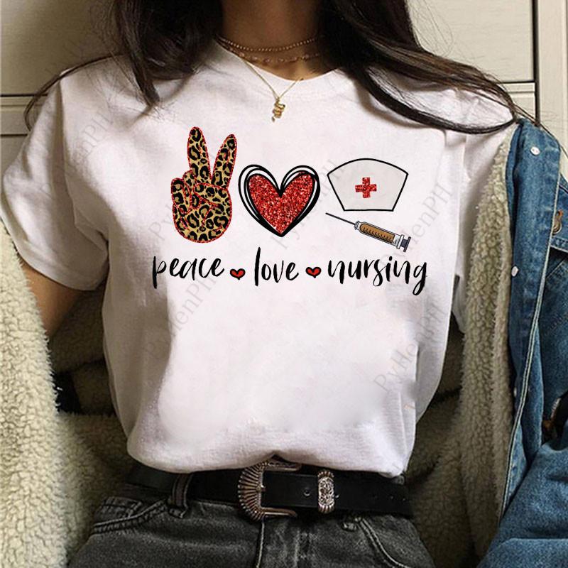

Womens Peace Love Melanin Graphic TShirt Short Sleeve White EuropeanAmerican Style Modal Comfortable Fit Graphic Tee 4XL