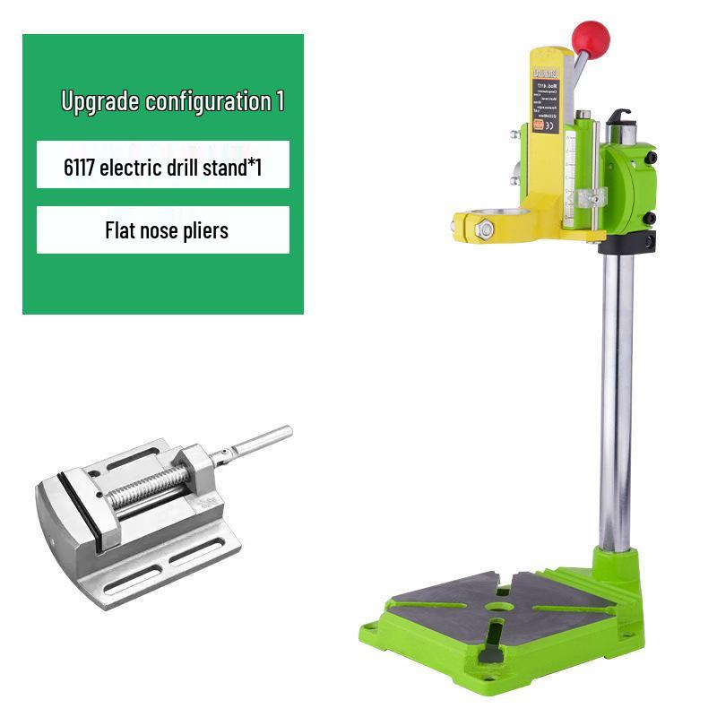 Compact Multifunctional Bench Drill Stand for Hand Drills - High Precision Workbench Fixture