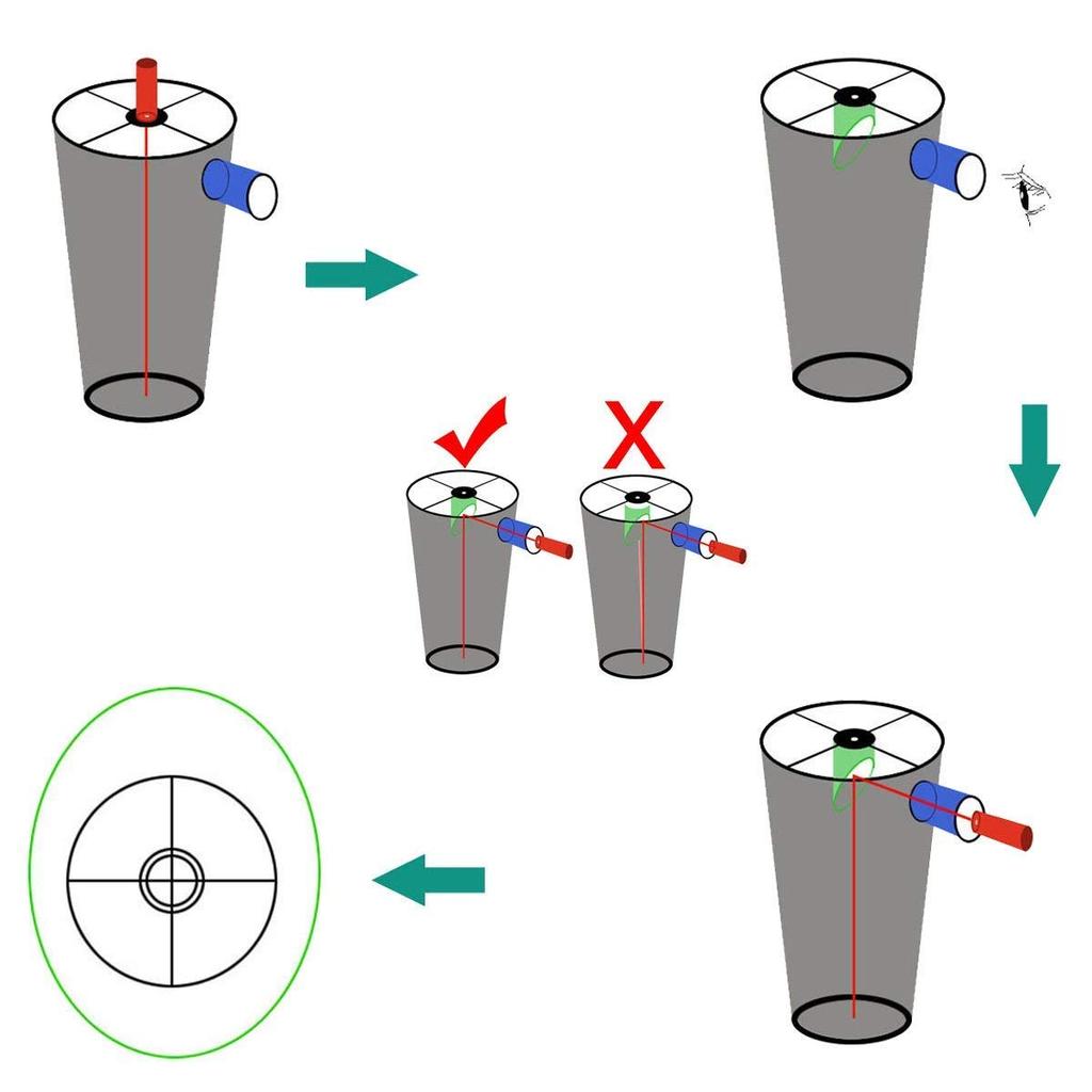SVBONY SV120 Collimator Eyepiece for Newtonian Telescope Alignment, 1.25-inch, 7 Brightness Levels, 2-inch Adapter Included