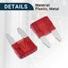 uxcell Car Fuse Type Fuse 10A Mini Fuse Durable Short Circuit Protection Red 20pcs