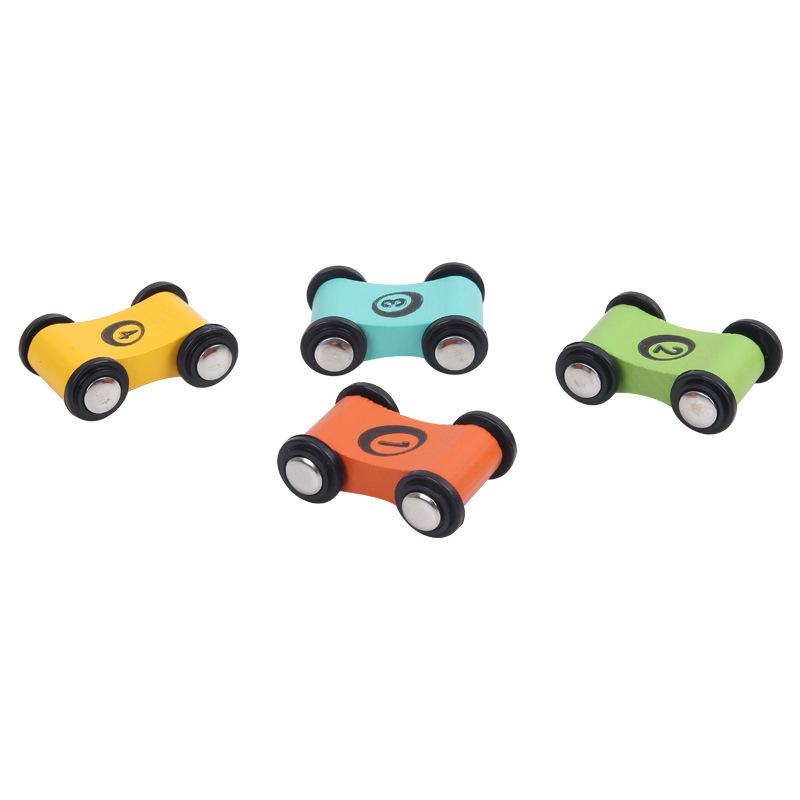 1-4pcs Track Toy Car Children Wooden Scooter Toy for Sliding Racing Slide Replacement Ramp Race Car Model Toy for Boy Mini Racer