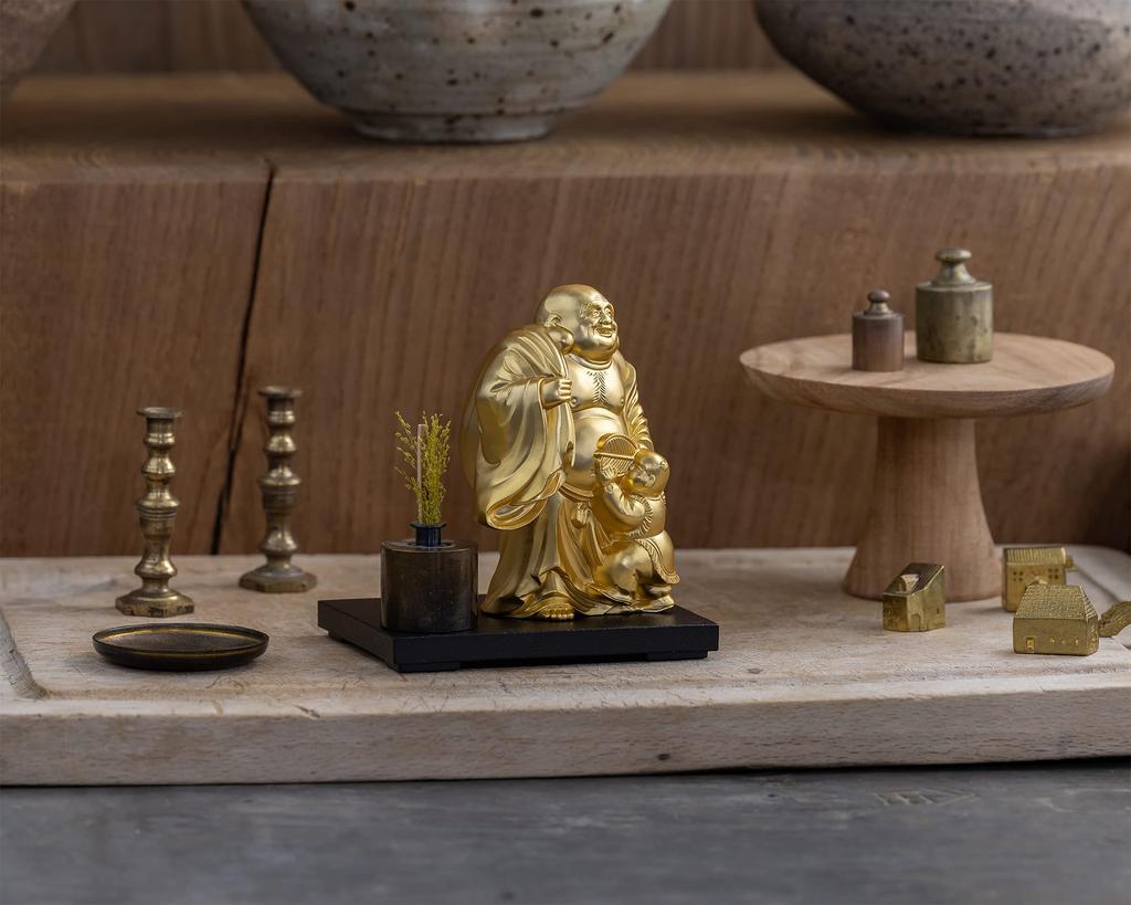 Sedm bohů štěstí Oblečení Buddhistický Hideun Makita Originální soška Ornament Takaoka Měď (Pozlaceno/24K zlato) Umělec