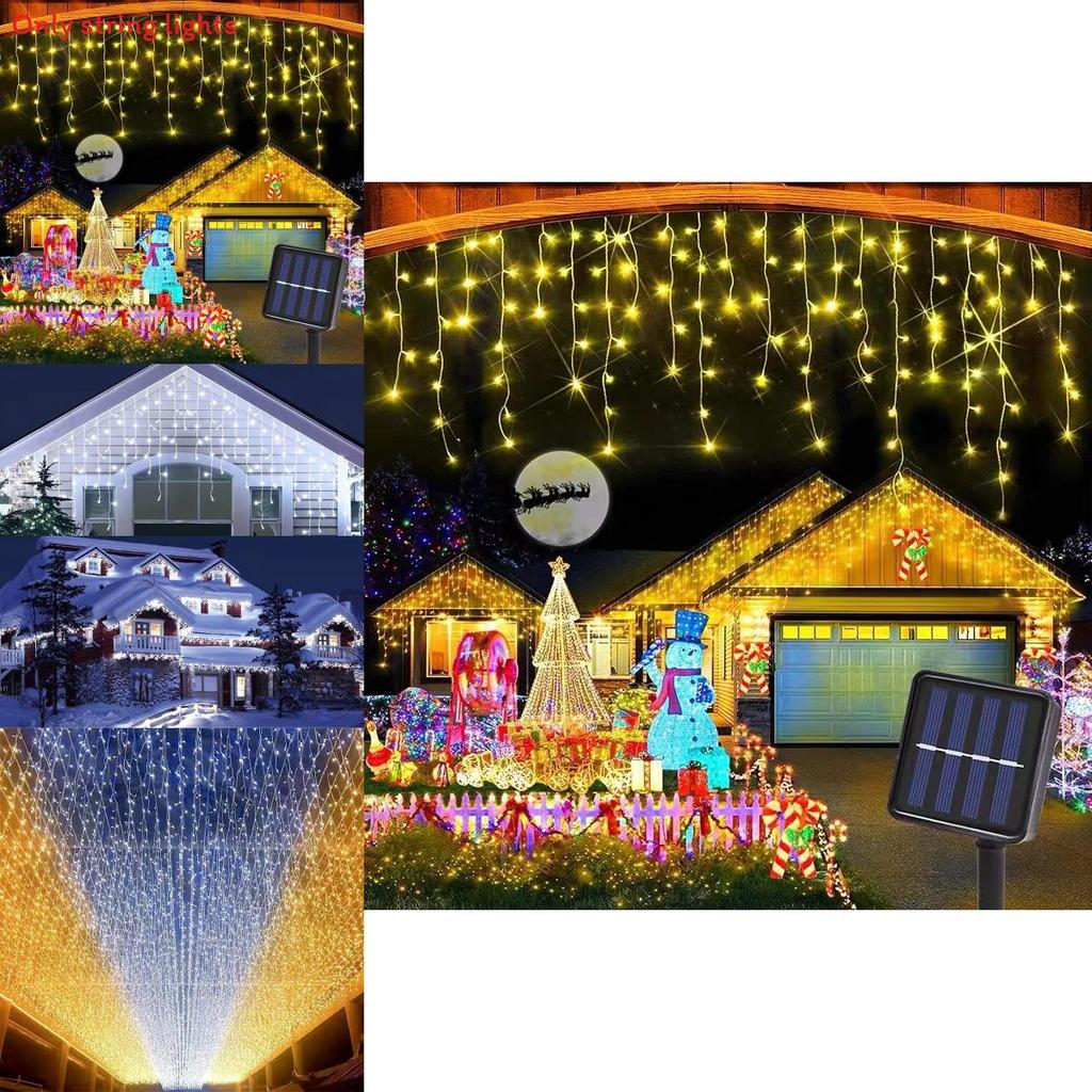 Gipskraut-Stil Solar-Lichterkette mit blinkenden Sternen für Weihnachts- und Hochzeitsdekoration