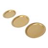 3pcs Stainless Steel Dessert Tray Mirror Polishing Process Snack Jewelry Display TrayGold